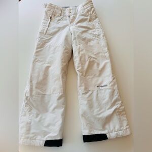 Columbia White Kids Snow Pants